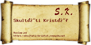 Skultéti Kristóf névjegykártya