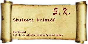 Skultéti Kristóf névjegykártya