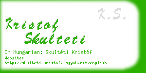 kristof skulteti business card